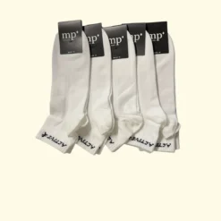 Active socks - Lav - 5-pak - Hvid