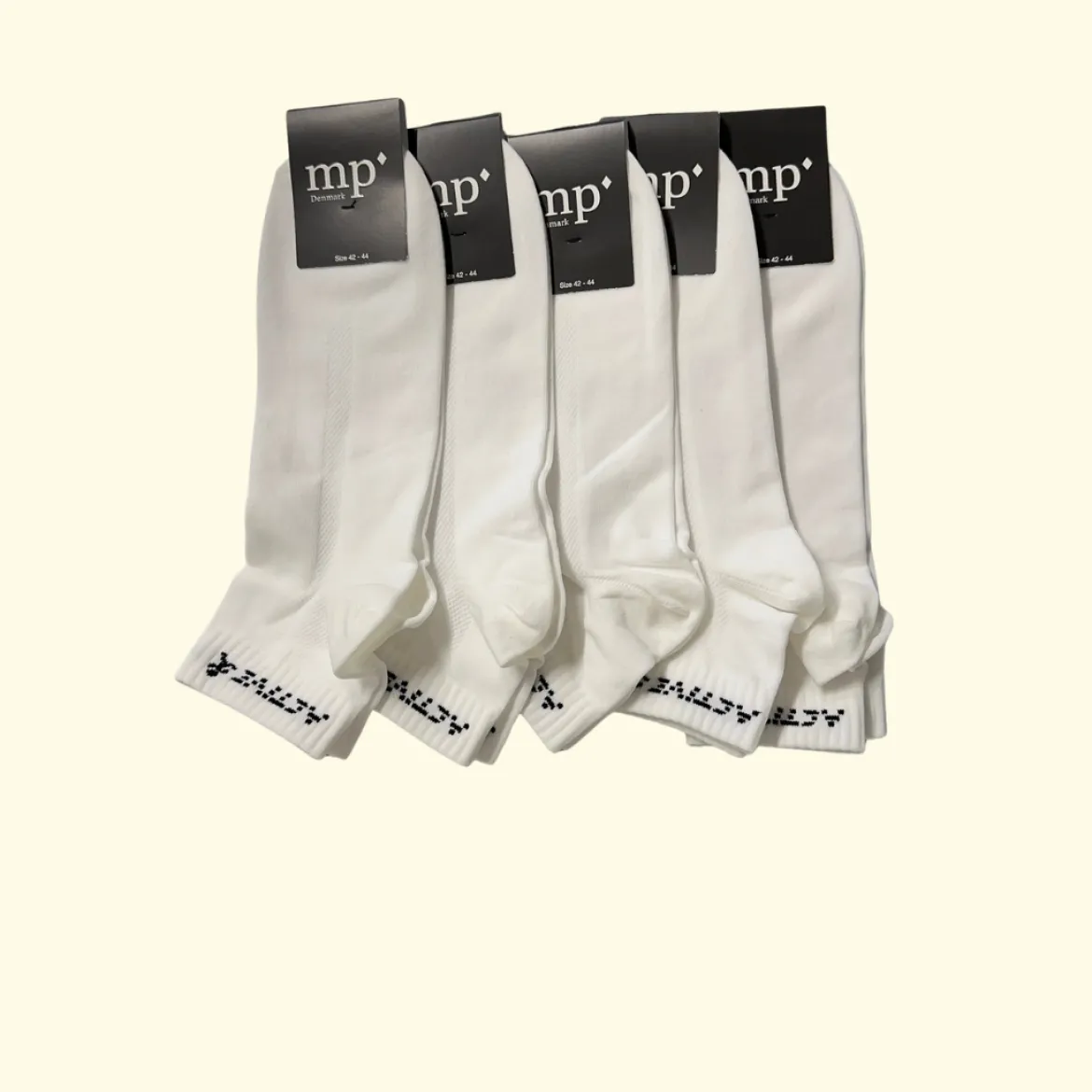 Active socks - Lav - 5-pak - Hvid