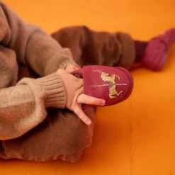 Carousel leather slippers
