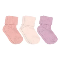 Cotton rib baby socks - 3-pack