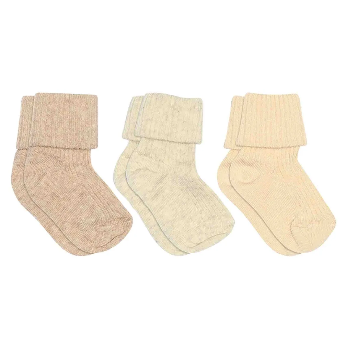 Cotton rib baby socks - 3-pack