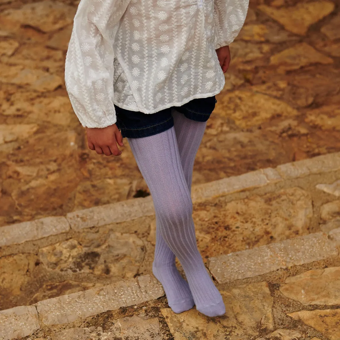 Cotton rib tights