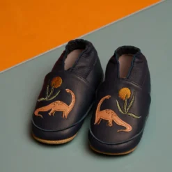 Dinosaur leather slipper