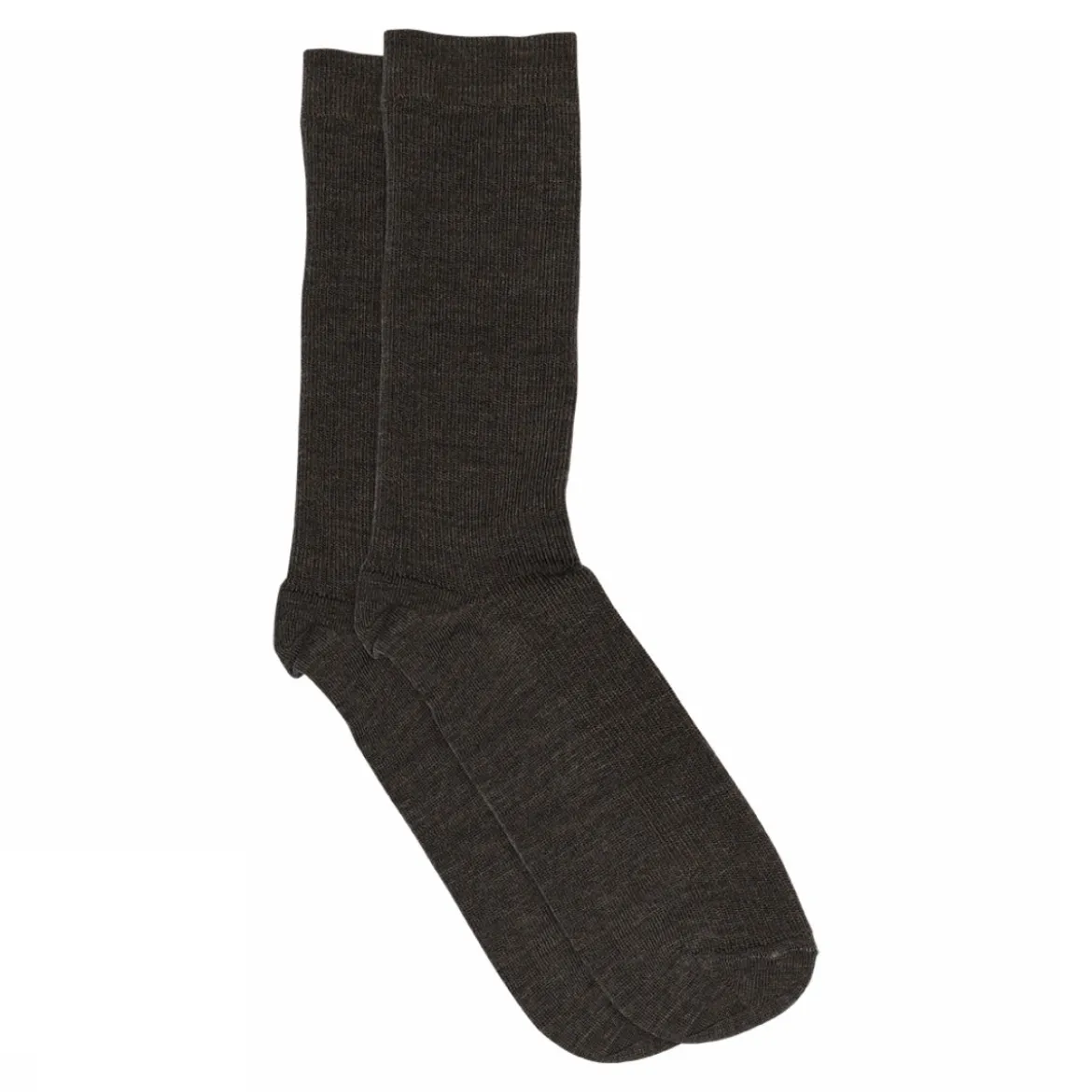 Fine wool rib socks