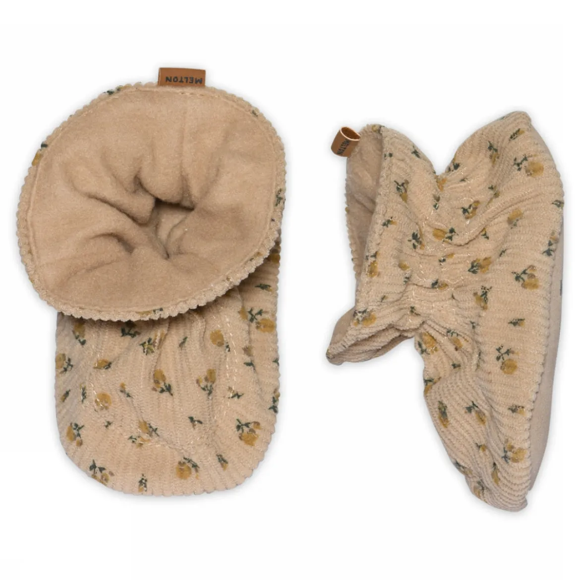 Floral textile slipper