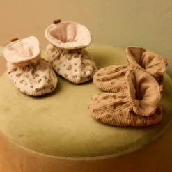 Floral textile slipper