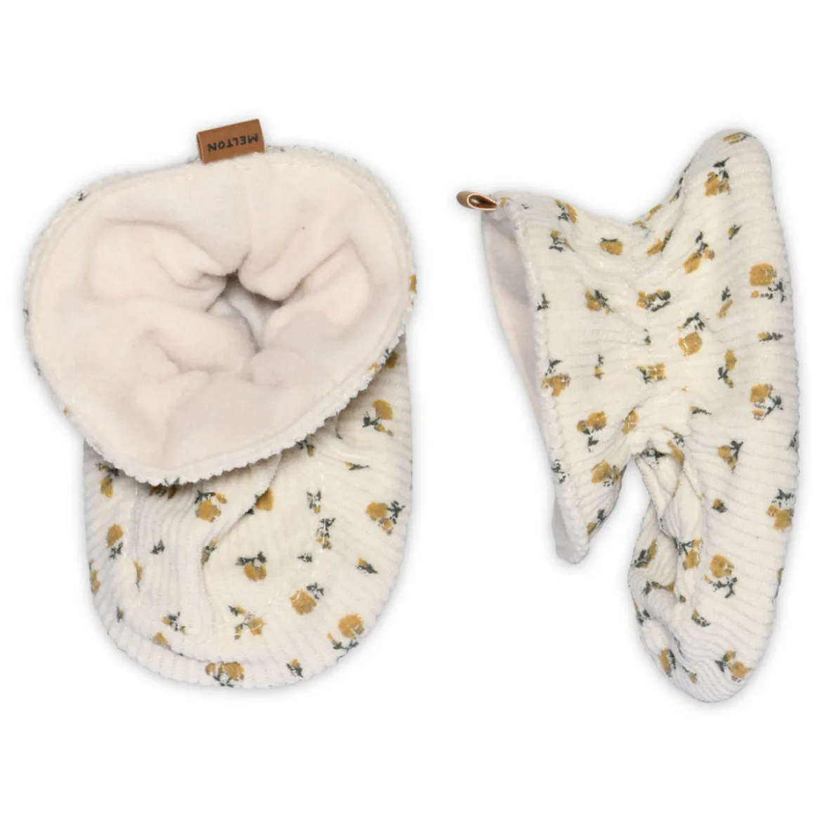 Floral textile slipper