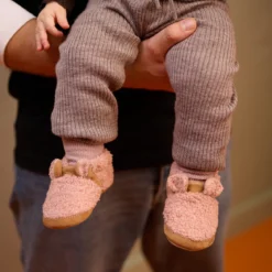 Fuzzy teddy slipper
