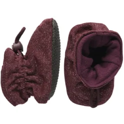 Glitter textile slippers
