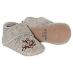Hortensia wool slippers