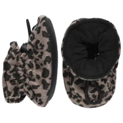 Leopard textile slippers