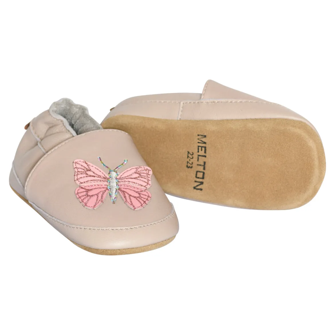 Papillon leather slippers