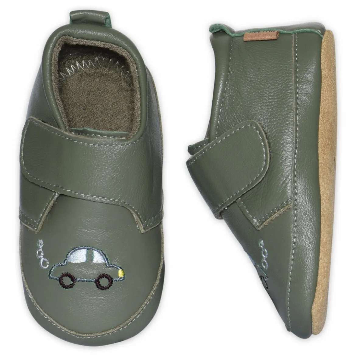 Petit auto leather slipper