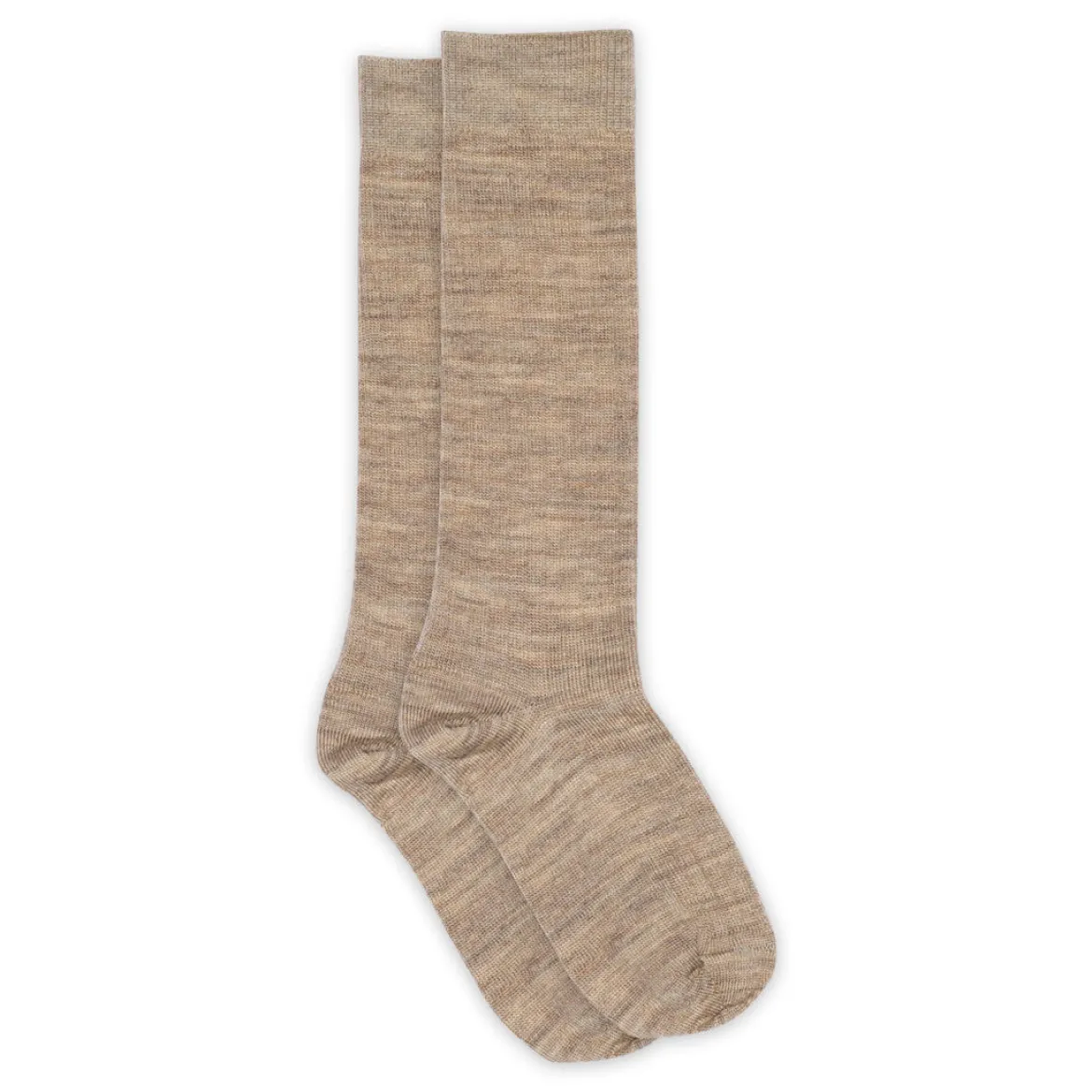 Wool rib knee socks