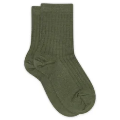 Wool rib socks